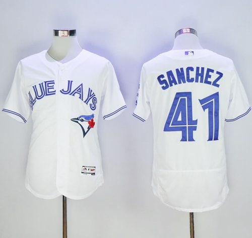 Blue Jays #41 Aaron Sanchez White Flexbase Authentic Collection Stitched Jersey