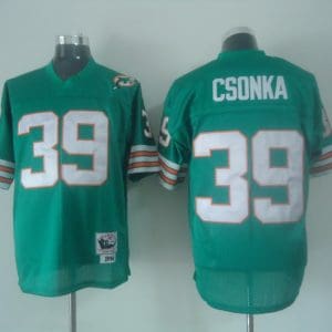 Mitchell And Ness Dolphins #39 Larry Csonka Green Stitched Jersey
