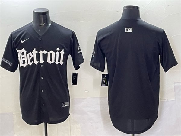 Detroit Lions Blank Black 'Motor Gothic Edition' Vapor Premier Limited Stitched Jersey