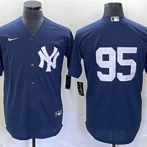 New York Yankees #95 Oswaldo Cabrera Navy Stitched Jersey