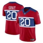 New York Giants #20 Eric Gray Century Red Alternate Vapor F.U.S.E. Limited Stitched Jersey