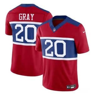 New York Giants #20 Eric Gray Century Red Alternate Vapor F.U.S.E. Limited Stitched Jersey