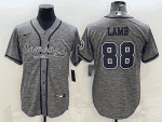 Dallas Cowboys #88 CeeDee Lamb Grey With Patch Cool Base Stitched Baseball Jersey