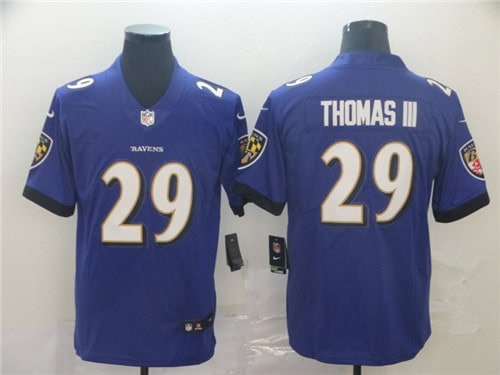 Baltimore Ravens #29 Earl Thomas III Purple Vapor Untouchable Jersey