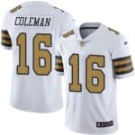 Saints #16 Brandon Coleman White Stitched Limited Rush Nike Jersey