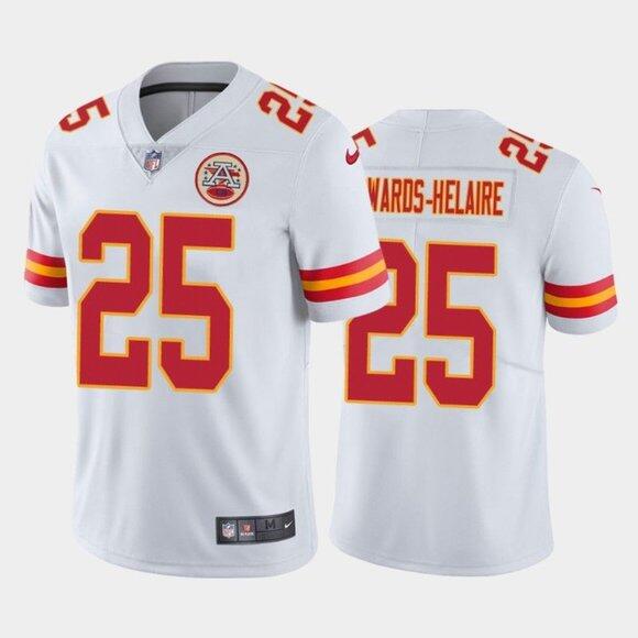 Kansas City Chiefs White #25 Clyde Edwards-Helaire Vapor Untouchable Limited Stitched Jersey
