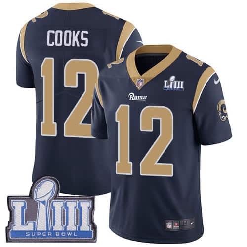 Los Angeles Rams #12 Brandin Cooks Navy Blue Super Bowl LIII Vapor Untouchable Limited Stitched Jersey