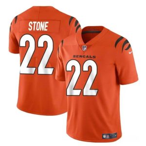 Cincinnati Bengals #22 Geno Stone Orange Vapor Untouchable Limited Stitched Jersey