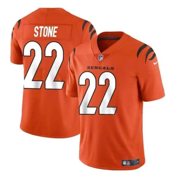 Cincinnati Bengals #22 Geno Stone Orange Vapor Untouchable Limited Stitched Jersey