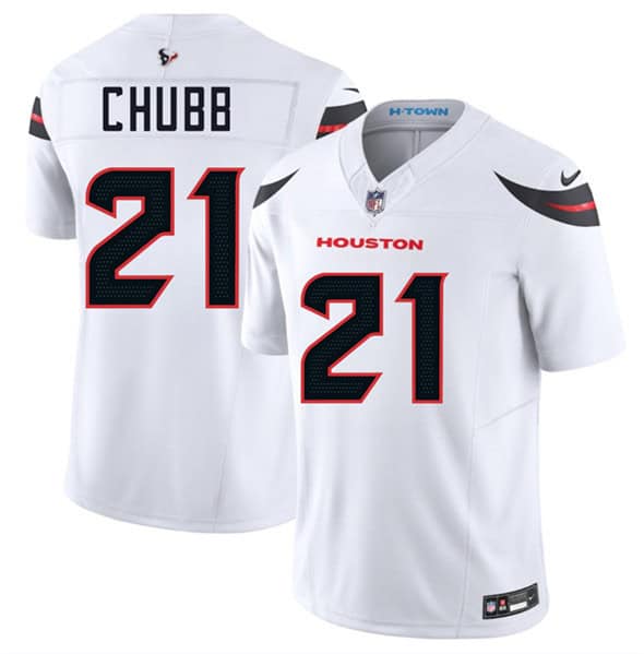 Houston Texans #21 Nick Chubb White 2025 F.U.S.E. Vapor Limited Football Stitched Jersey