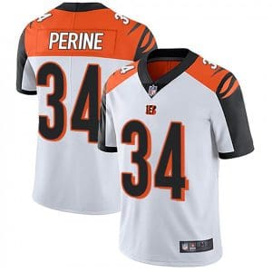 Cincinnati Bengals #34 Samaje Perine White Vapor Untouchable Limited Stitched Jersey