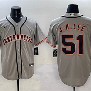 San Francisco Giants #51 Jung Hoo Lee Gray Cool Base Stitched Jersey