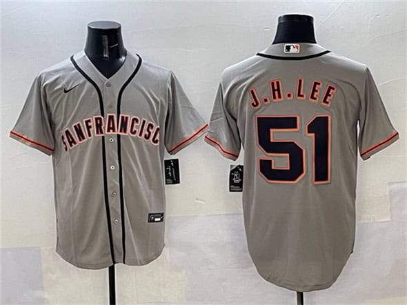 San Francisco Giants #51 Jung Hoo Lee Gray Cool Base Stitched Jersey