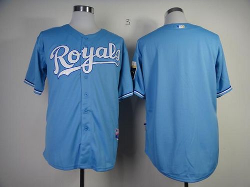 Royals Blank Light Blue Cool Base Stitched Jersey