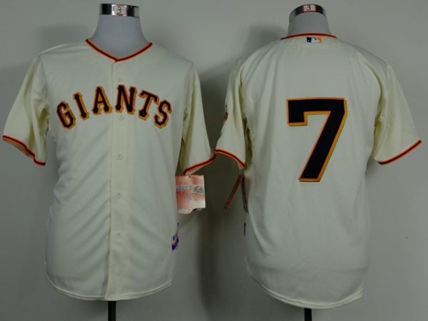 Giants #7 Gregor Blanco Cream Home Cool Base Stitched Jersey
