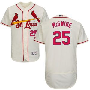 Cardinals #25 Mark McGwire Cream Flexbase Authentic Collection Stitched Jersey