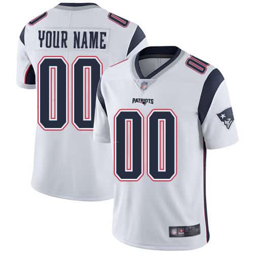 New England Patriots Customized White Team Color Vapor Untouchable Limited Stitched NFL Jersey