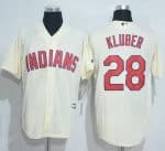 Indians #28 Corey Kluber Cream New Cool Base Stitched Jersey
