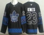 Toronto Maple Leafs #23 Matthew Knies Black Alternate Authentic Jersey