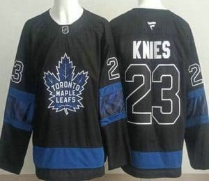 Toronto Maple Leafs #23 Matthew Knies Black Alternate Authentic Jersey