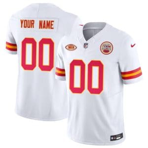 Kansas City Chiefs Custom White 2023 F.U.S.E. With "NKH" Patch Vapor Untouchable Limited Stitched Jersey