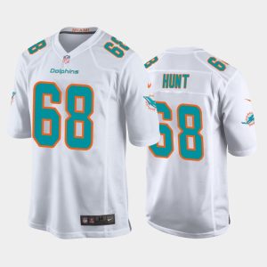 Miami Dolphins #68 Robert Hunt 2020 White Stitched Jersey