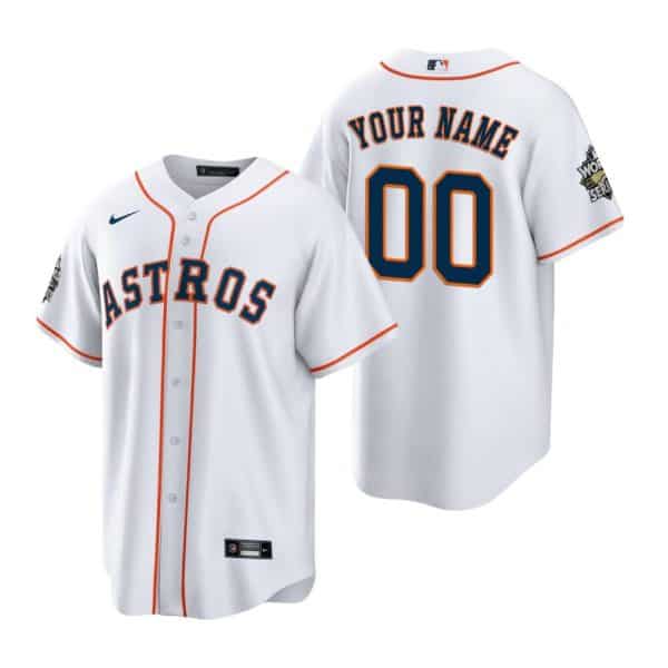 Houston Astros Active Player Custom White 2022 World Series Home Stitched Jersey