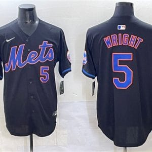 New York Mets #5 David Wright Black Limited Stitched Jersey