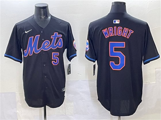 New York Mets #5 David Wright Black Limited Stitched Jersey