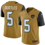 Jaguars #5 Blake Bortles Gold Stitched Limited Rush Nike Jersey