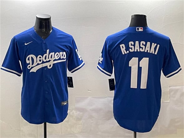 Los Angeles Dodgers #11 Roki Sasaki Royal Cool Base Stitched Jersey