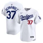 Los Angeles Dodgers #37 Teoscar Hernandez White 2024 Home Limited Stitched Jersey