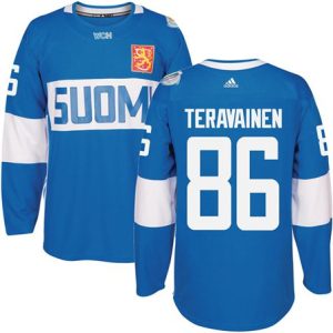 Team Finland #86 Teuvo Teravainen Blue 2016 World Cup Stitched Jersey