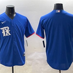 Texas Rangers Blank Royal City Connect Stitched Jersey