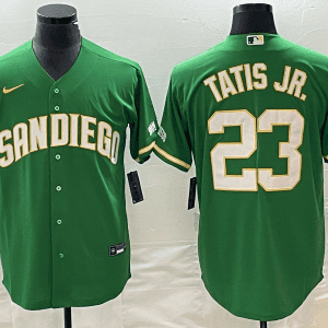 San Diego Padres #23 Fernando Tatis Jr. Green Cool Base Stitched Jersey
