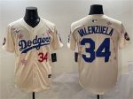 Los Angeles Dodgers #34 Fernando Valenzuela Cream 2025 Tokyo Series Limited Stitched Jersey