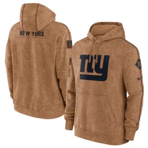 New York Giants 2023 Brown Salute To Service Pullover Hoodie