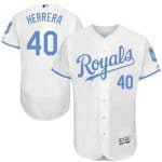 Royals #40 Kelvin Herrera White Flexbase Authentic Collection 2016 Father's Day Stitched Jersey