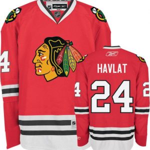 Blackhawks #24 Martin Havlat Stitched Red Jersey
