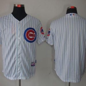Cubs Blank White Cool Base Stitched Jersey