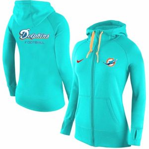 Nike Miami Dolphins Full-Zip Performance Hoodie Green