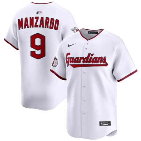 Cleveland Guardians #9 Kyle Manzardo White Home Limited Stitched Jersey