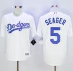 Dodgers #5 Corey Seager White New Cool Base Stitched Jersey
