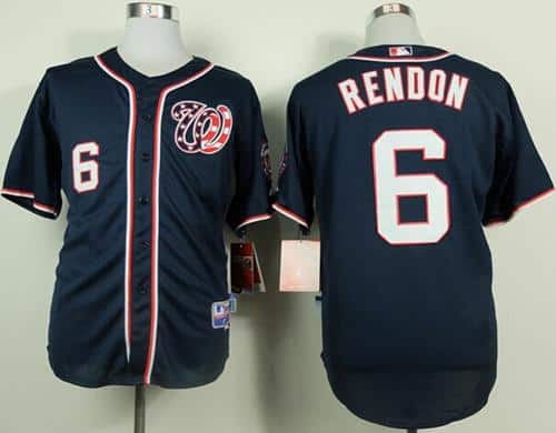 Nationals #6 Anthony Rendon Navy Blue Cool Base Stitched Jersey
