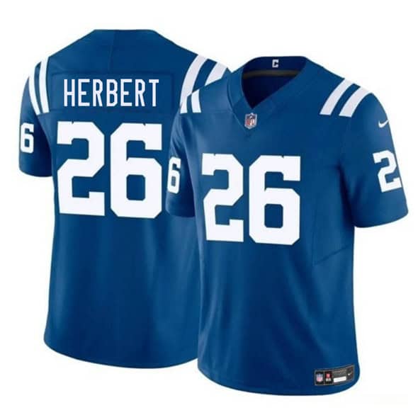 Indianapolis Colts #26 Khalil Herbert Blue 2025 F.U.S.E. Vapor Limited Stitched Jersey