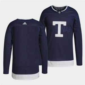 Toronto Maple Leafs Blank 2022 Heritage Classic Navy Stitched Jersey
