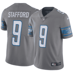 Lions #9 Matthew Stafford Gray Rush Limited Stitched Jersey