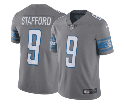 Lions #9 Matthew Stafford Gray Rush Limited Stitched Jersey
