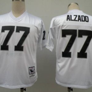 Mitchell And Ness Raiders #77 Lyle Alzado White Stitched Throwback Jersey