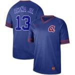 Atlanta Braves #13 Ronald Acuna Blue Cooperstown Collection Legend Stitched Jersey